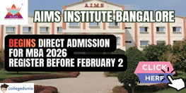 AIMS Institute Bangalore Opens MBA Non PGCET Admissions 2026